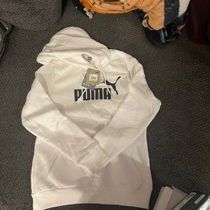 Women’s White Puma Hoodie